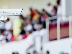 Surveillance camera at a stadium 