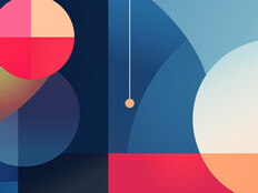 Background with various flat circles on geometric background