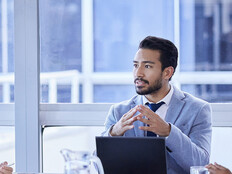 Coworkers collaborating in a meeting