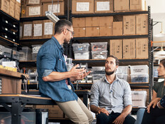 Group of colleagues having a discussion