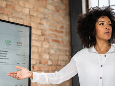 Woman at a whiteboard