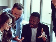 IT leaders in a modern workspace