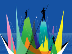 Abstract of data points as sailboats