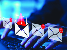 Person opening dangerous email