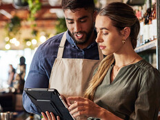 Coworkers in a small business