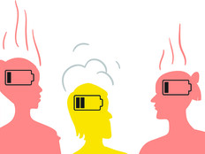 Concept of people with mental burnout