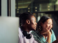 Coworkers collaborating