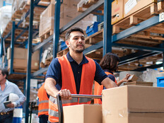 Person shipping boxes