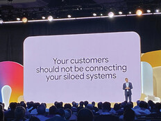 Google Cloud leader at a conference