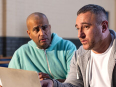 Two workers at a nonprofit organization