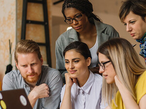 People collaborating at the office