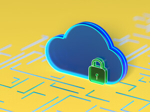 Illustration of cloud and lock