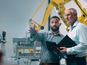 Coworkers in a manufacturing plant