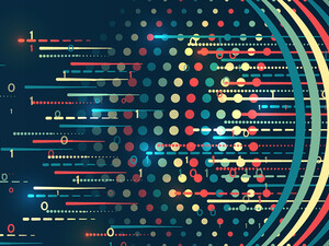 Abstract image of data fragmentation