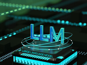 LLM dark background with lights
