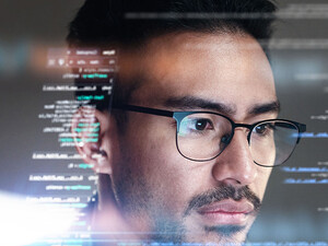 Person working on code