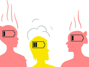 Concept of people with mental burnout