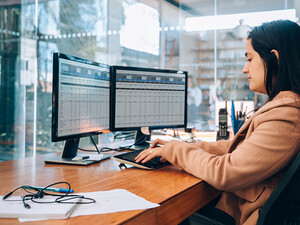 Person working on computer