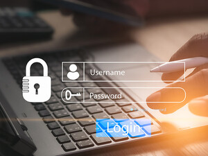 Person logging into computer
