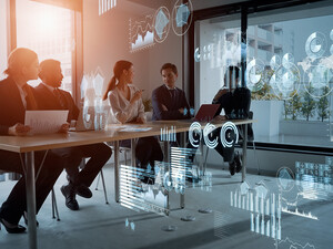 Team discussing data governance