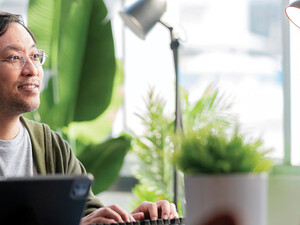 Man working in a home office 