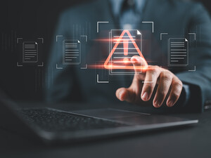 Man evaluating security risk