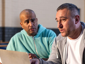 Two workers at a nonprofit organization