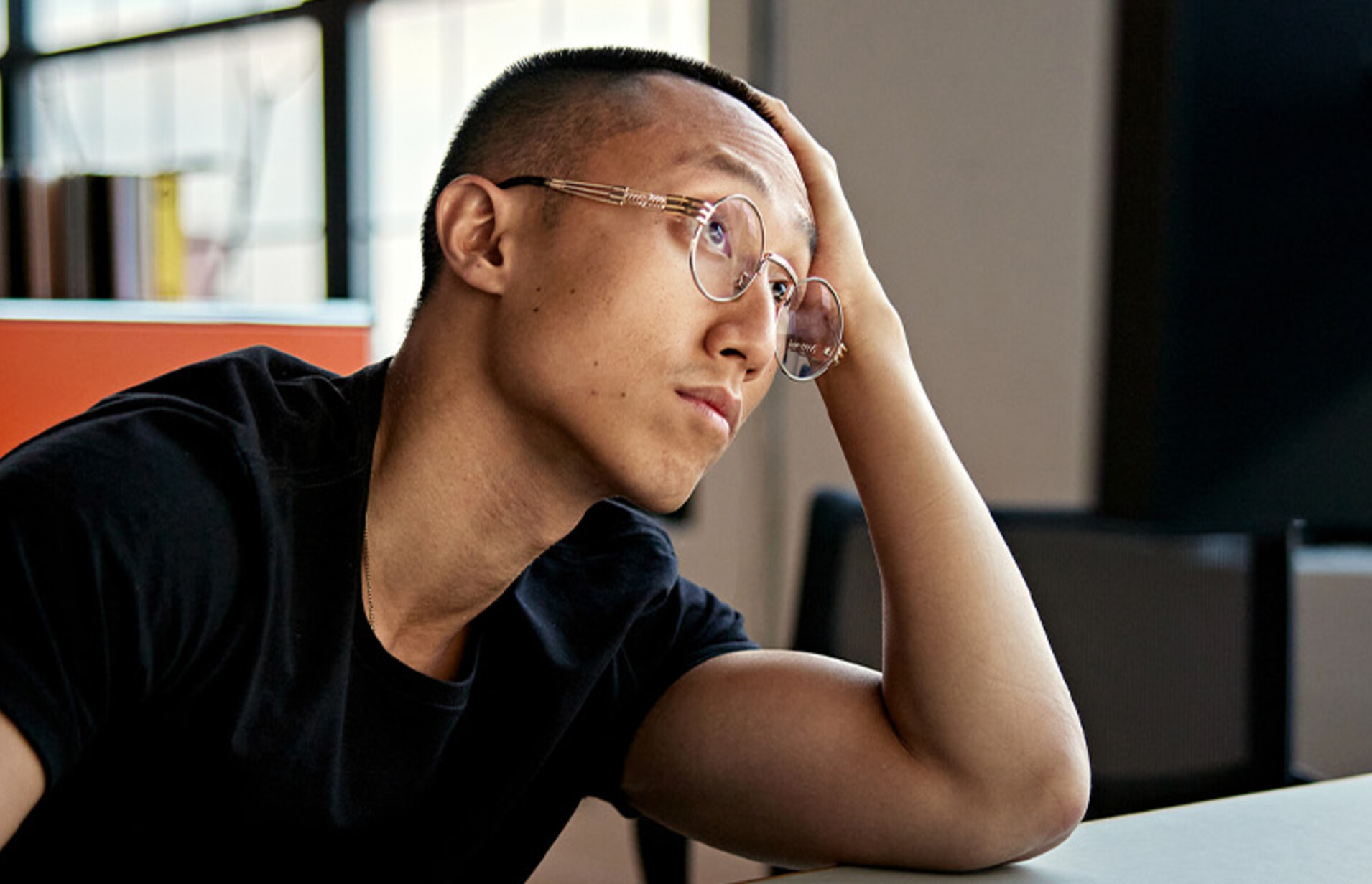 Person overworked in the office