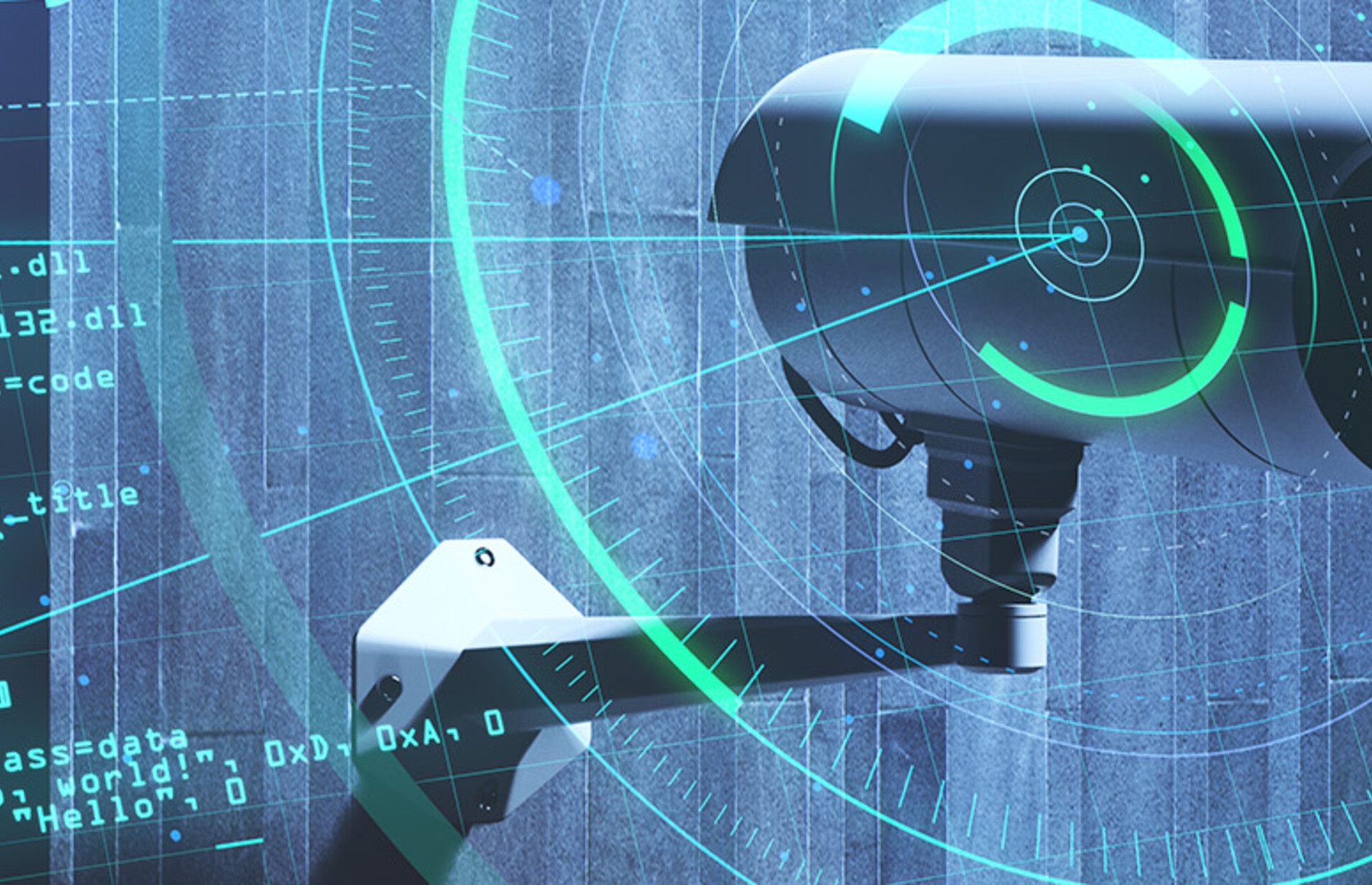 image of surveillance camera scanning for threats
