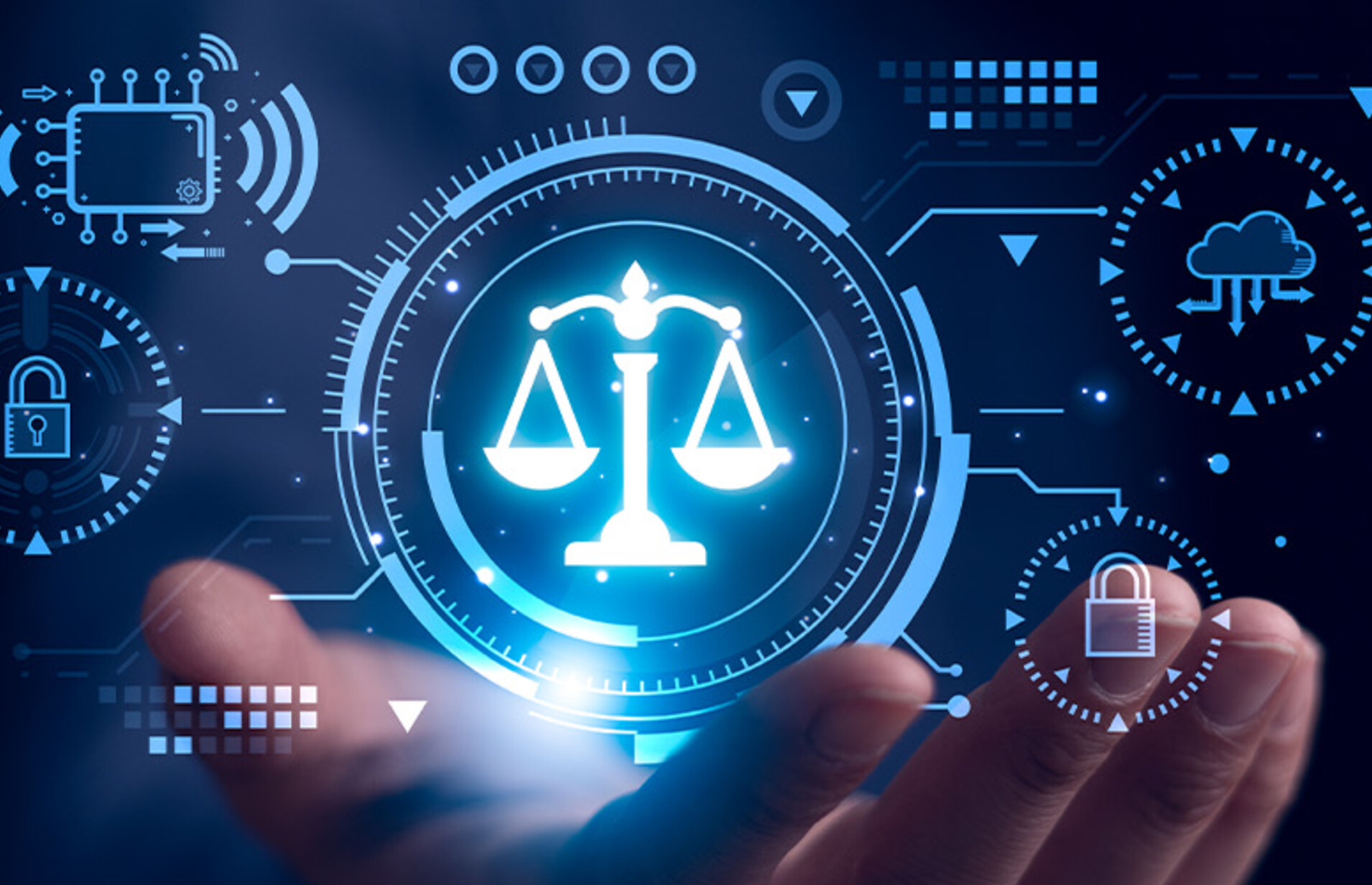 Conceptual digital scales of justice