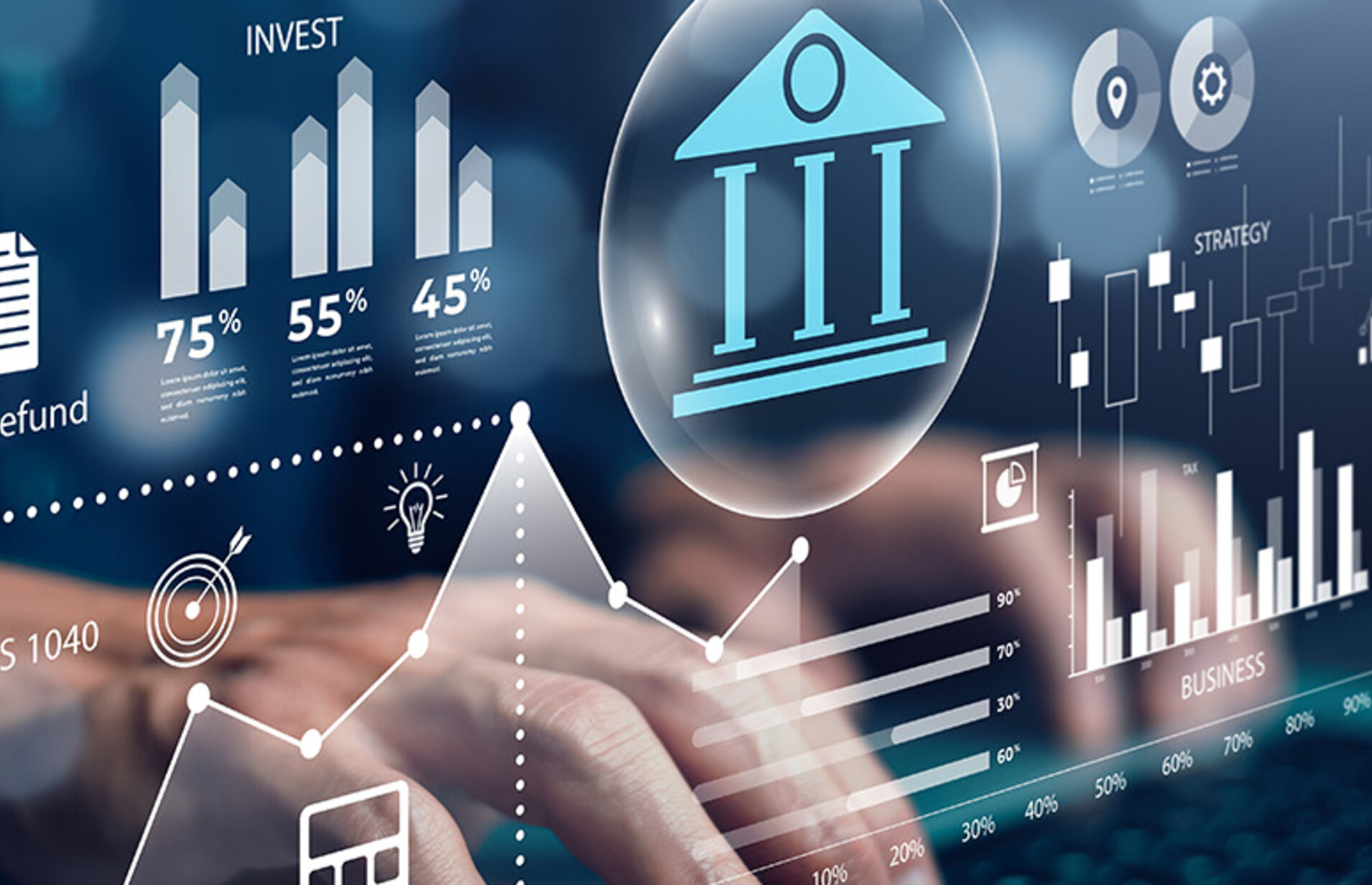 Person using financial website