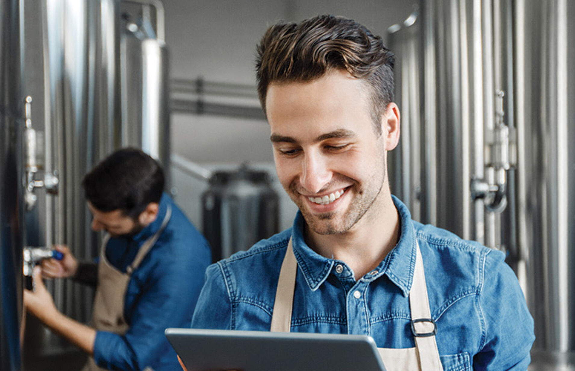 brewery owner looks at data