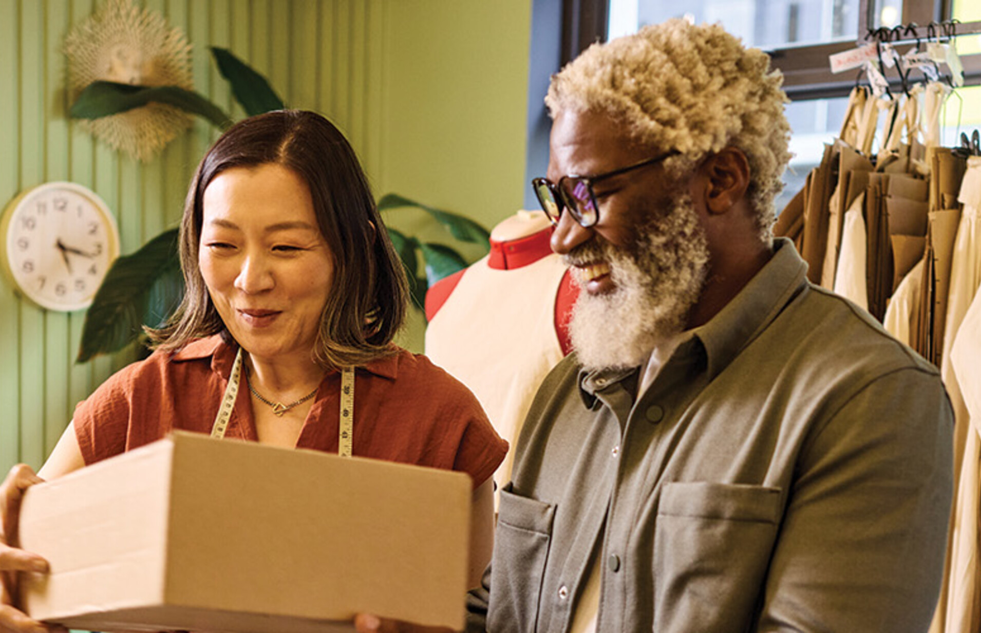 small business team works on online orders