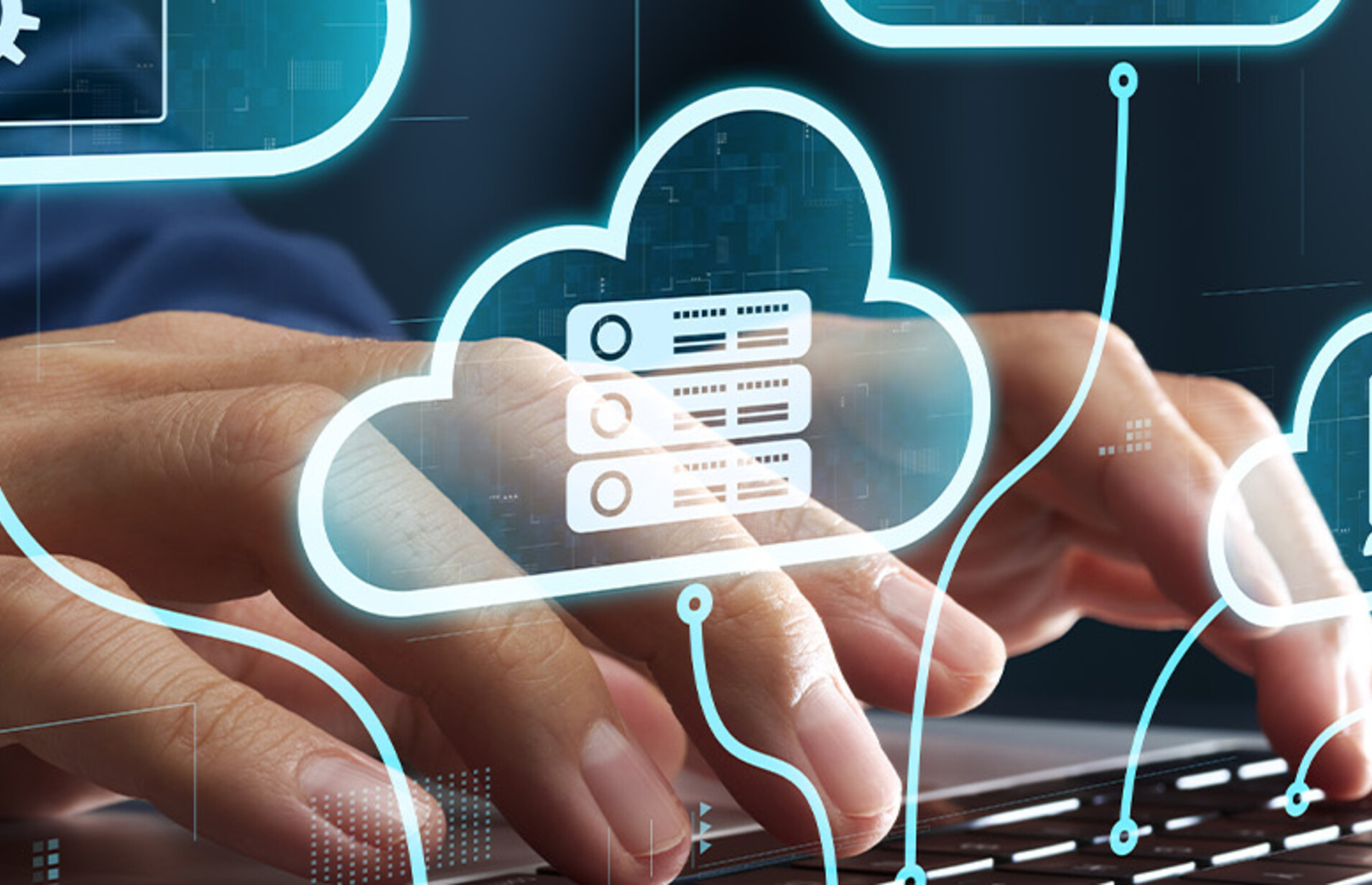 Person connected to the cloud