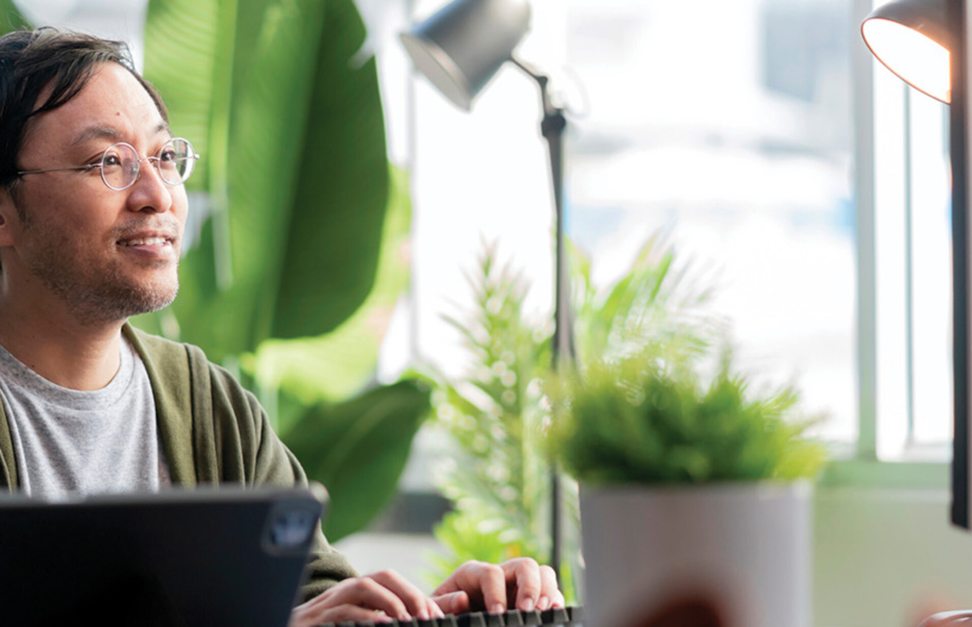 Man working in a home office 