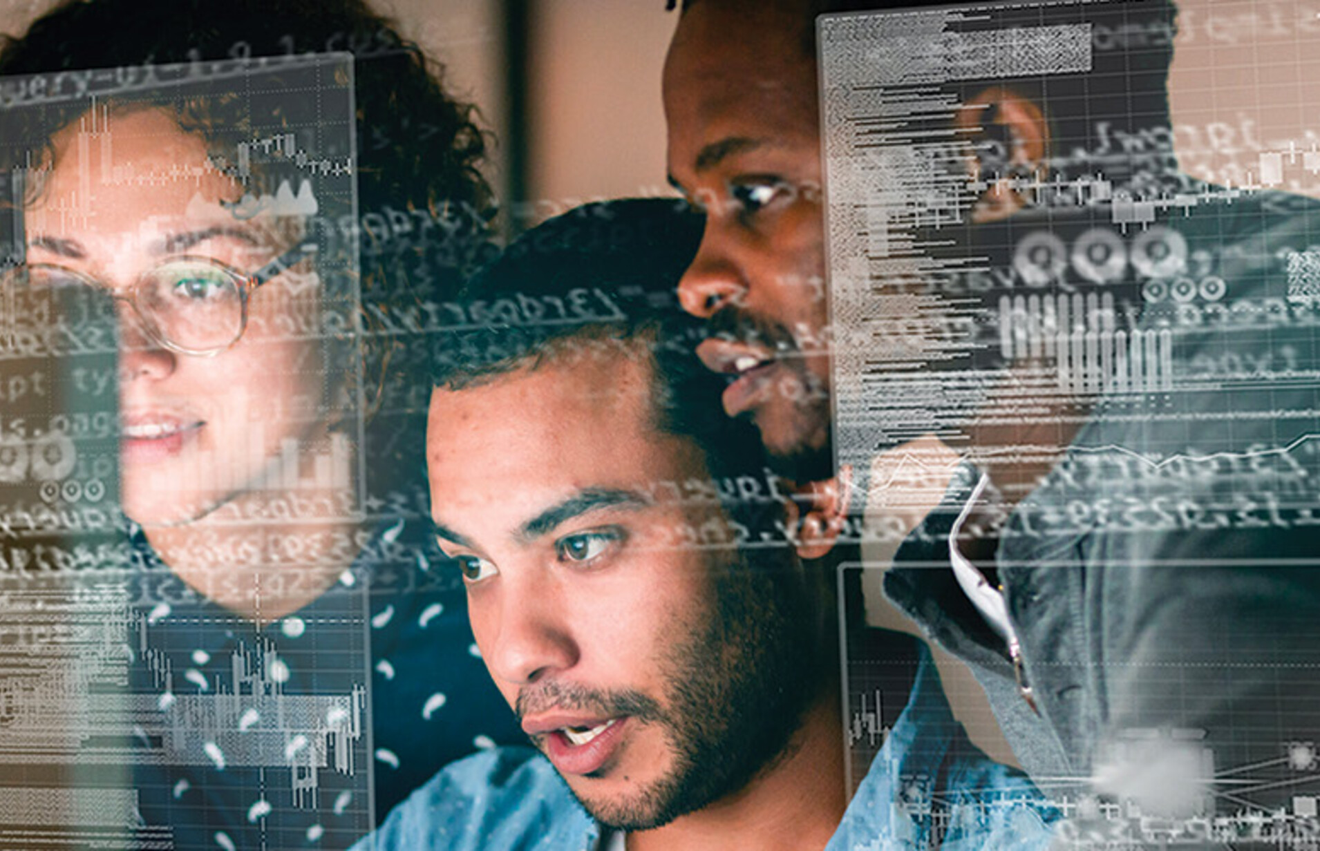cybersecurity team looking at reports