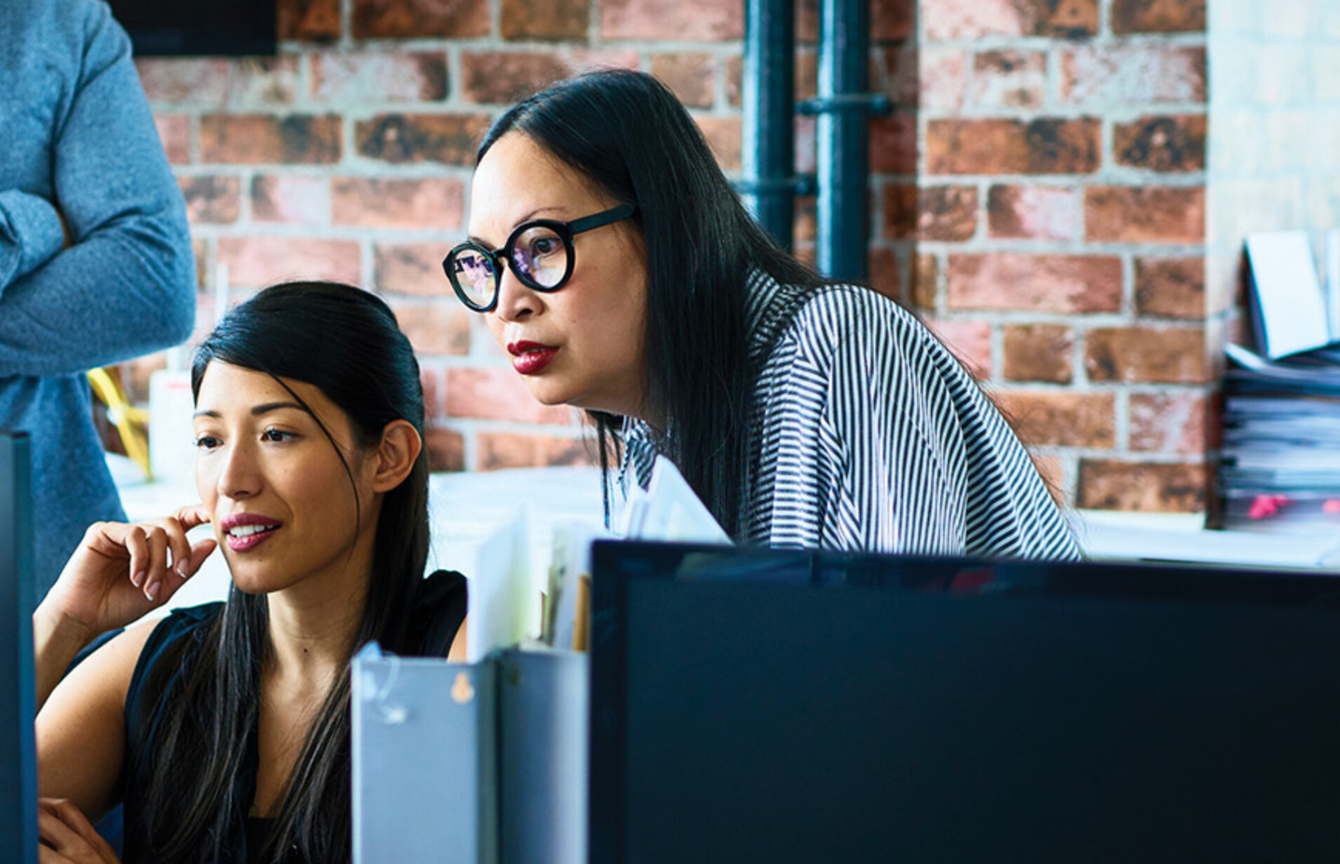 People working in modern office