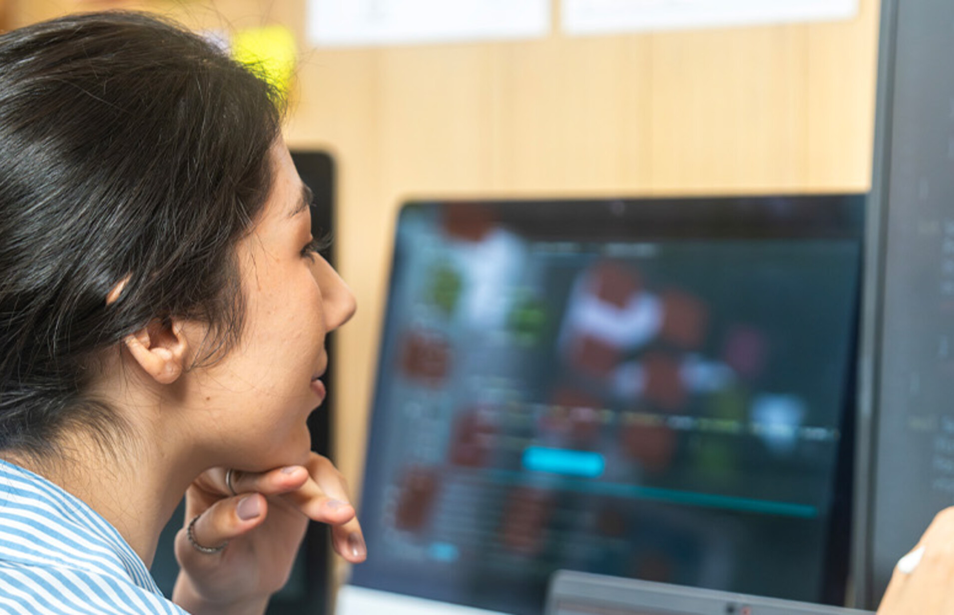 Person reviewing code