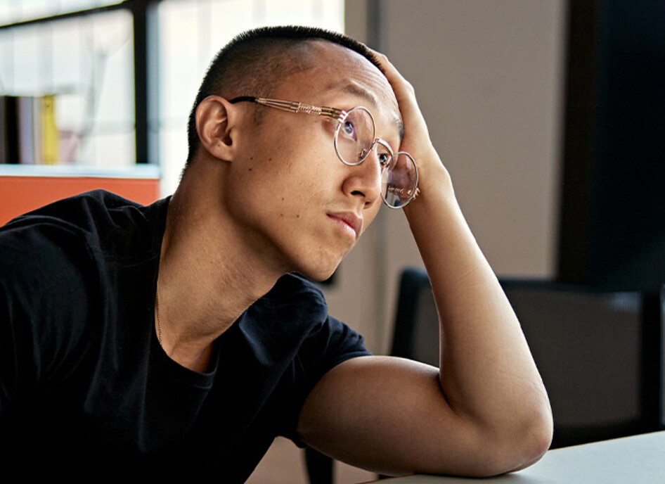 Person overworked in the office