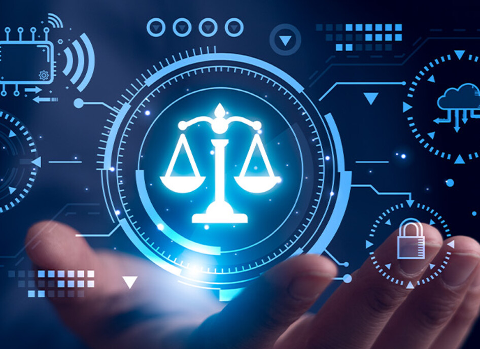 Conceptual digital scales of justice