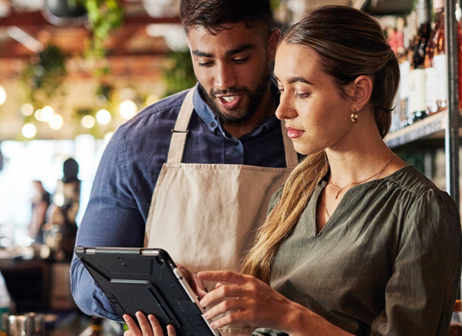 Coworkers in a small business