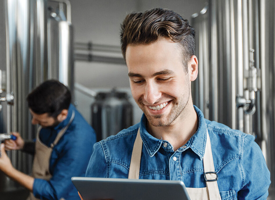brewery owner looks at data