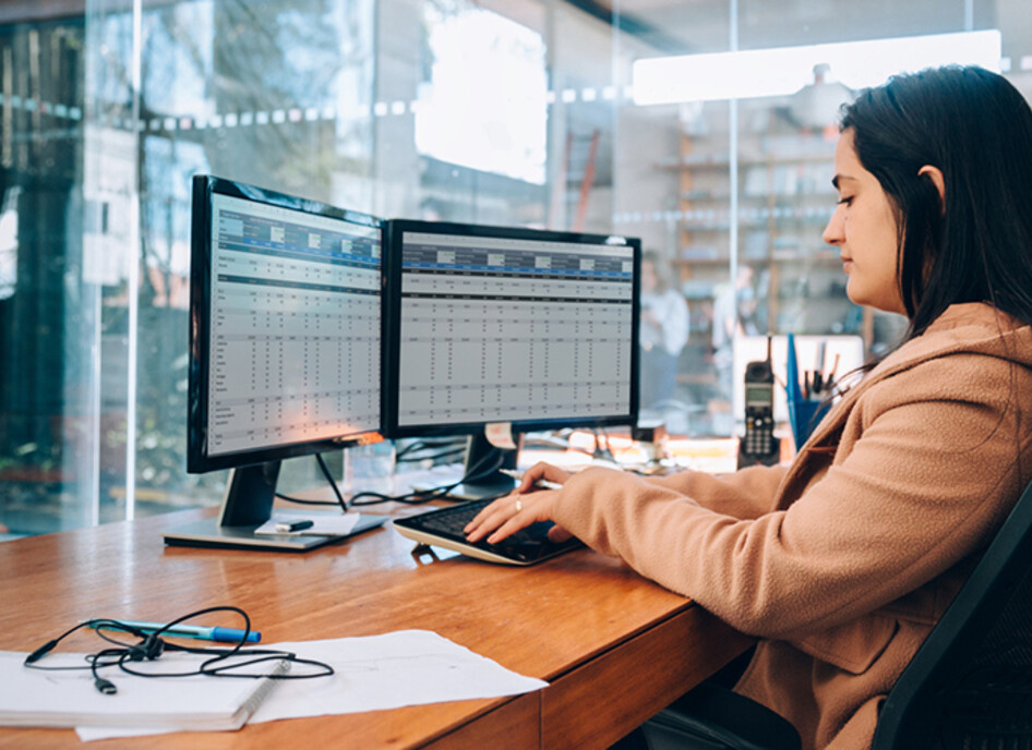 Person working on computer
