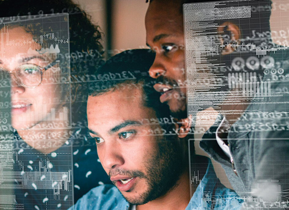 cybersecurity team looking at reports