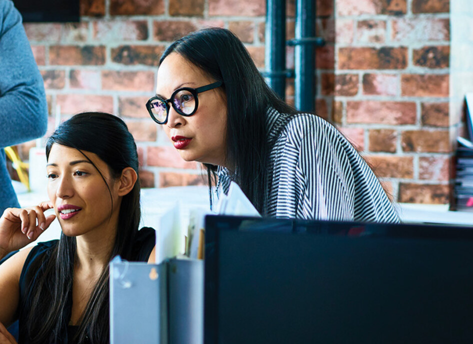 People working in modern office