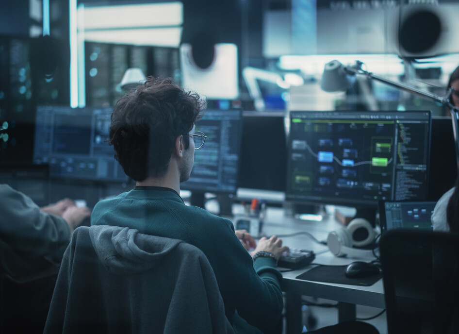 Cybersecurity team at work