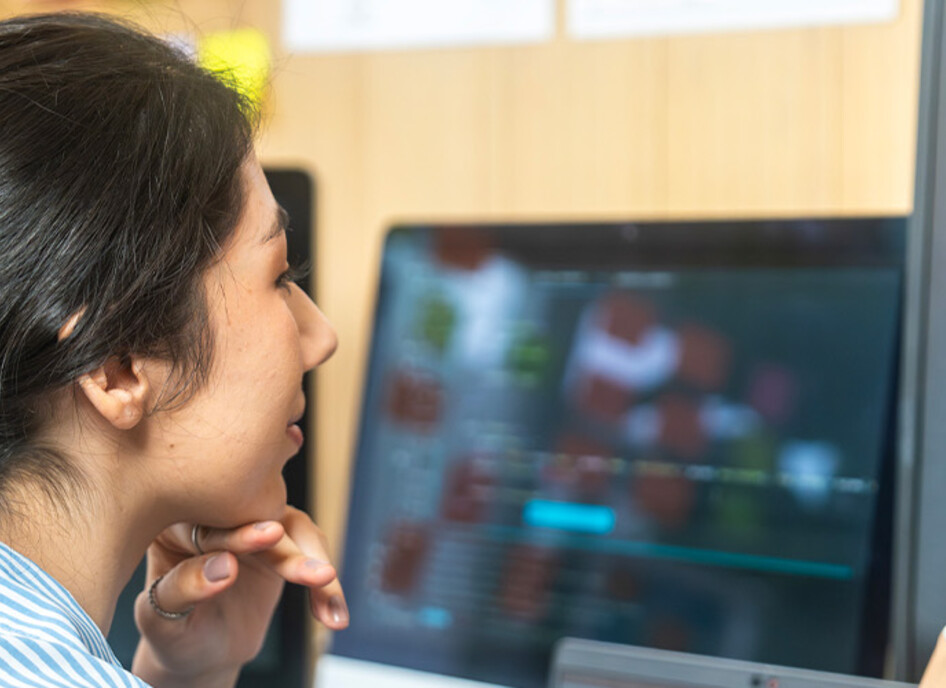 Person reviewing code