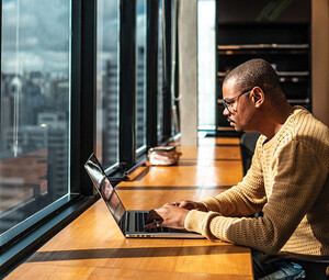 Man in Office at laptop