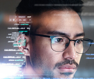 Person working on code