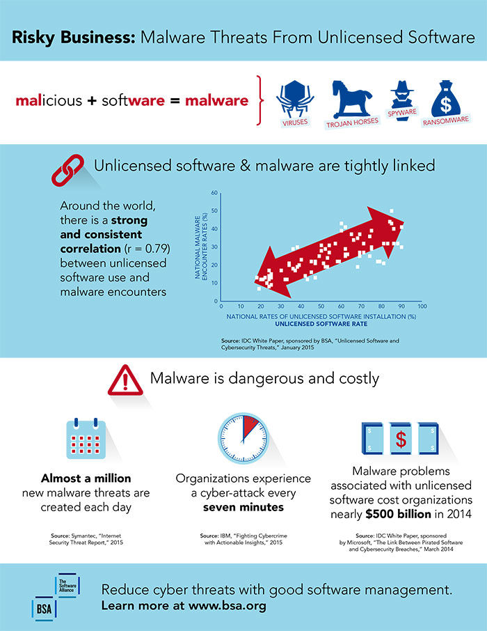 software piracy infographic